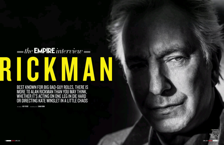 Інтерв’ю в журналі «Empire», квітень 2015 | Alan Rickman: The Empire Interview